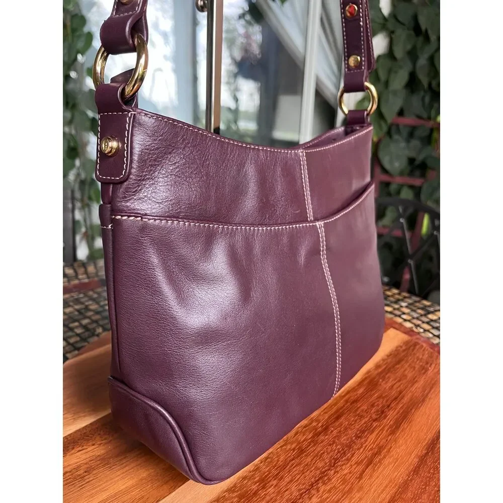 Etienne Aigner Vintage Dark Burgundy Leather Shoulder Bag